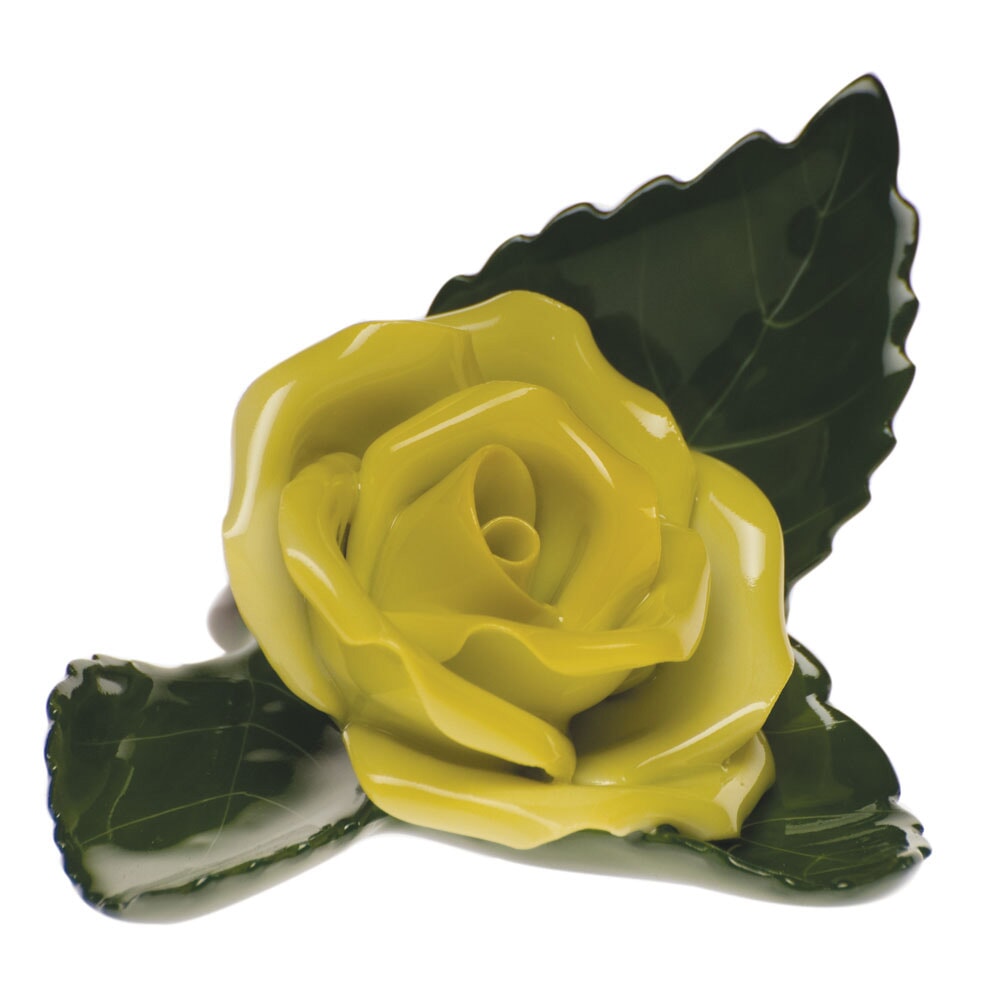 Herend Rose on Leaf Figurines